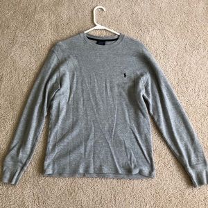 Grey long sleeved Polo Ralph Lauren shirt